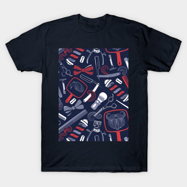 Barber shop red shirts clearance